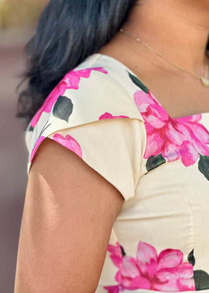 Gulabi Bloom Floral Print Anarkali