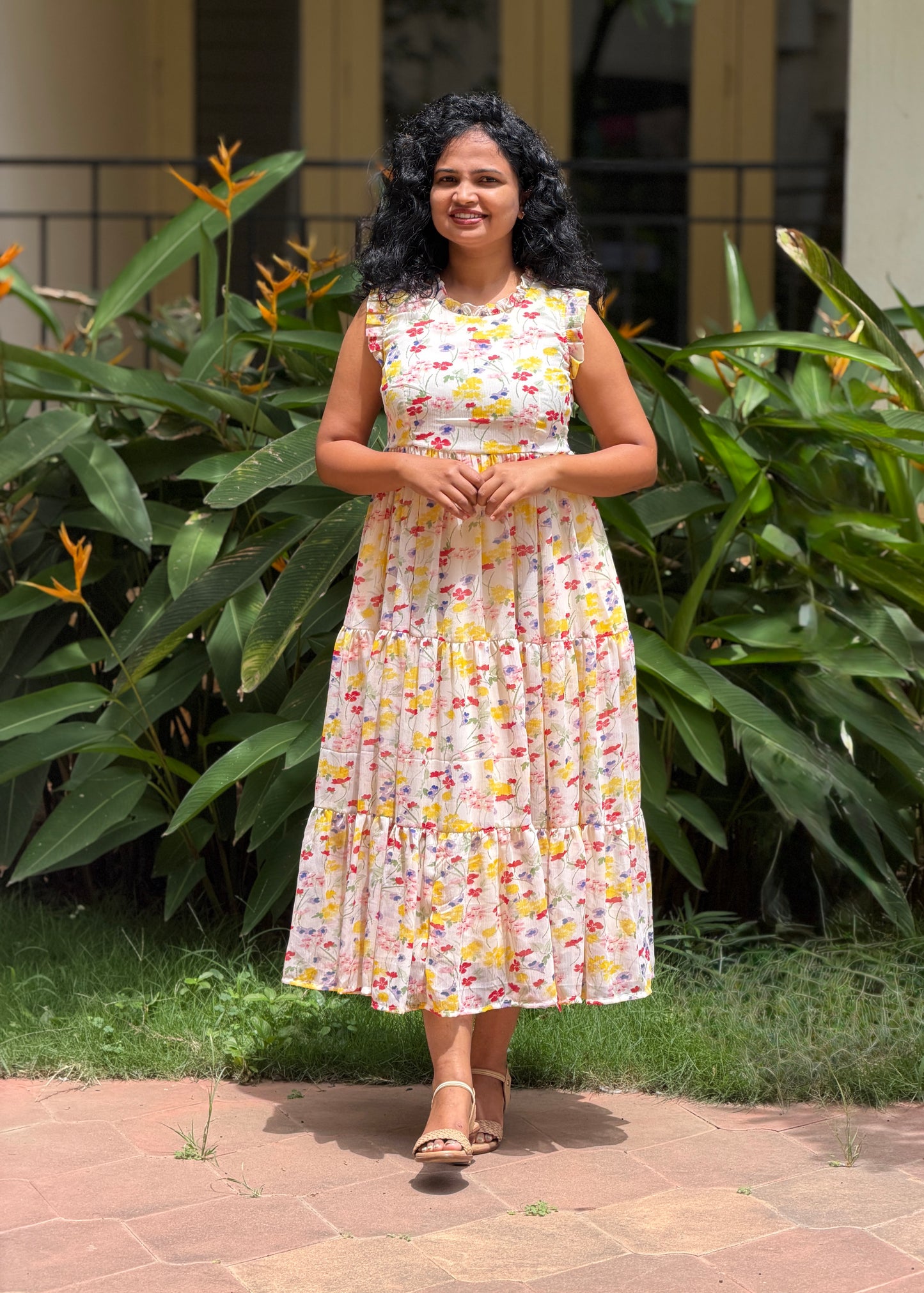 Buttercup Bloom tiered dress