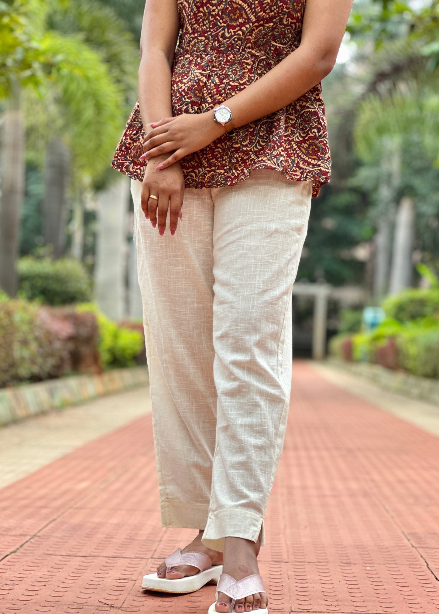 Cotton Pants- Ivory