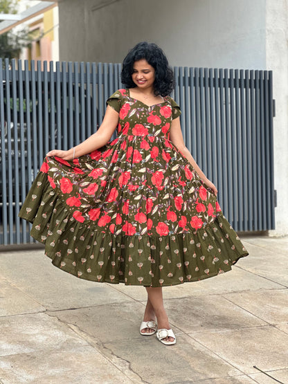 Tanira Cotton Midi Dress