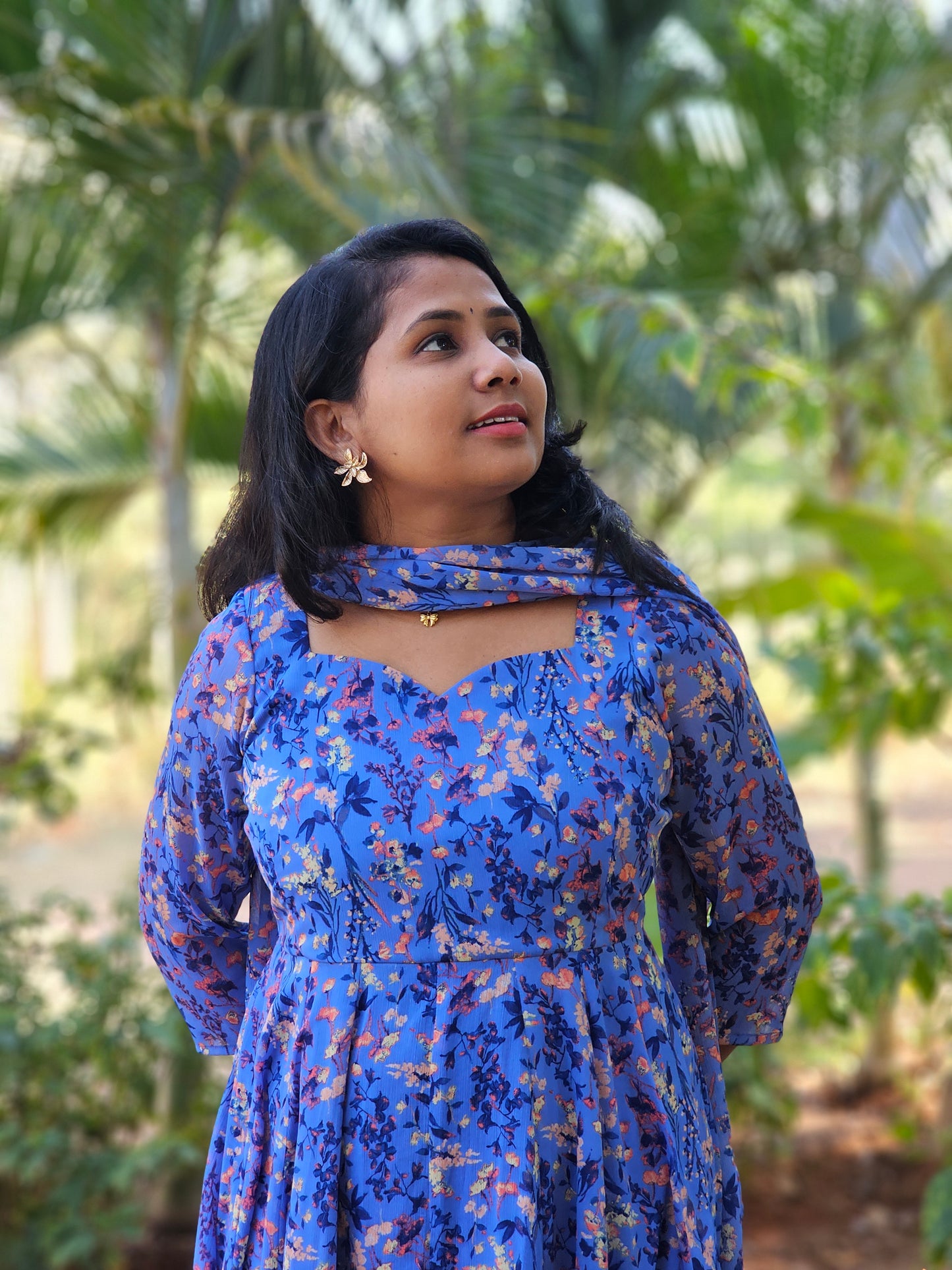 Reena Floral Print Anarkali