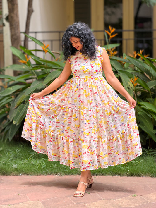 Buttercup Bloom tiered dress