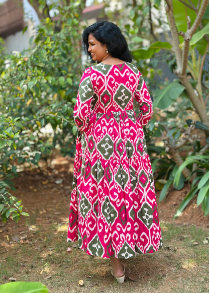 Pink Ikat Grace Dress