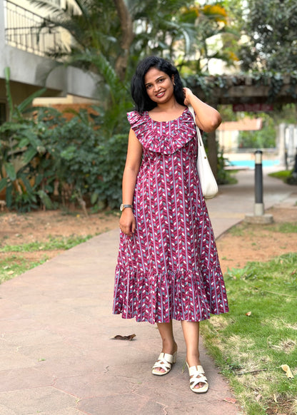 Vinea A line Cotton Midi Dress