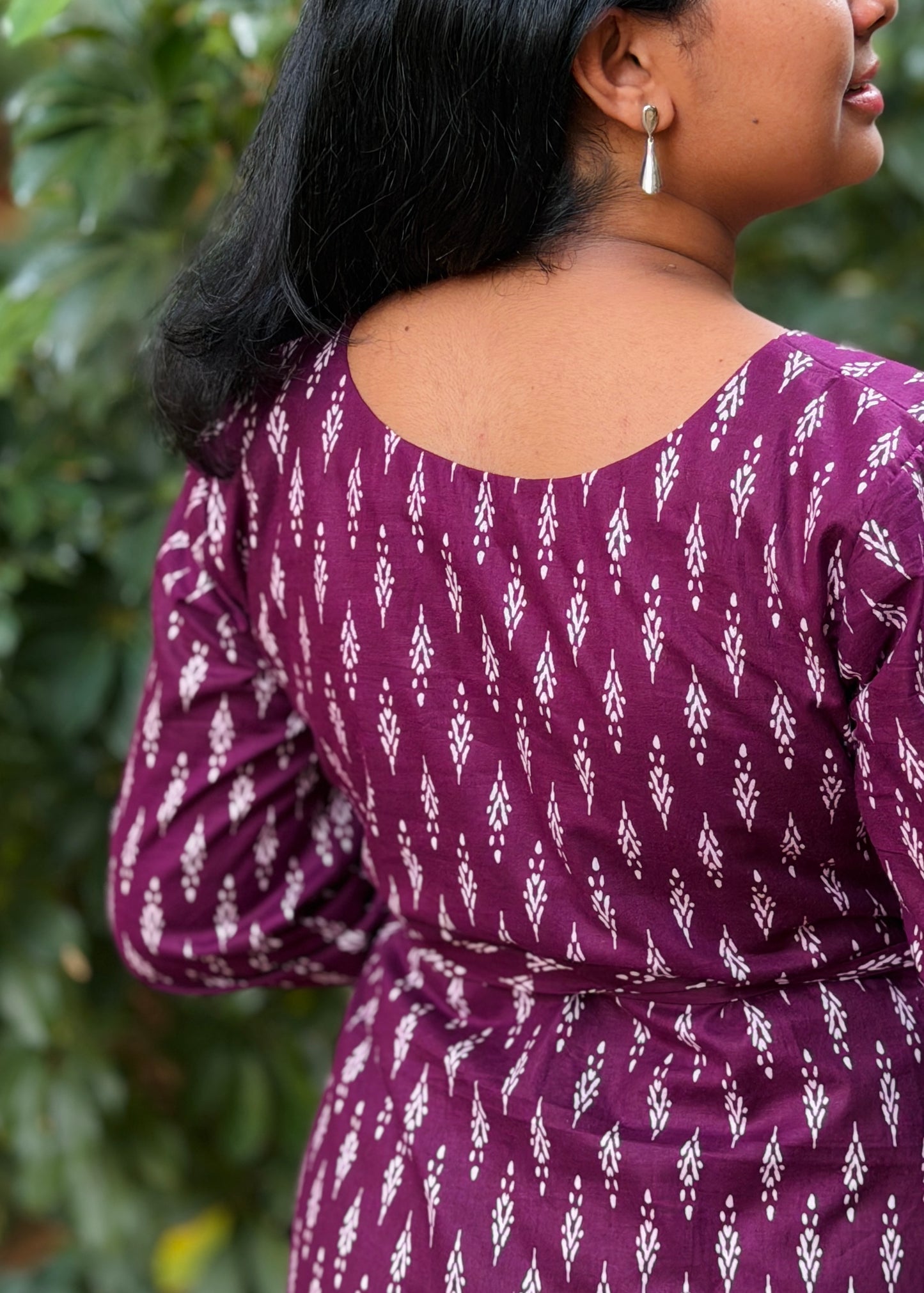 Aria Maxi Dress — Purple Ikat Print