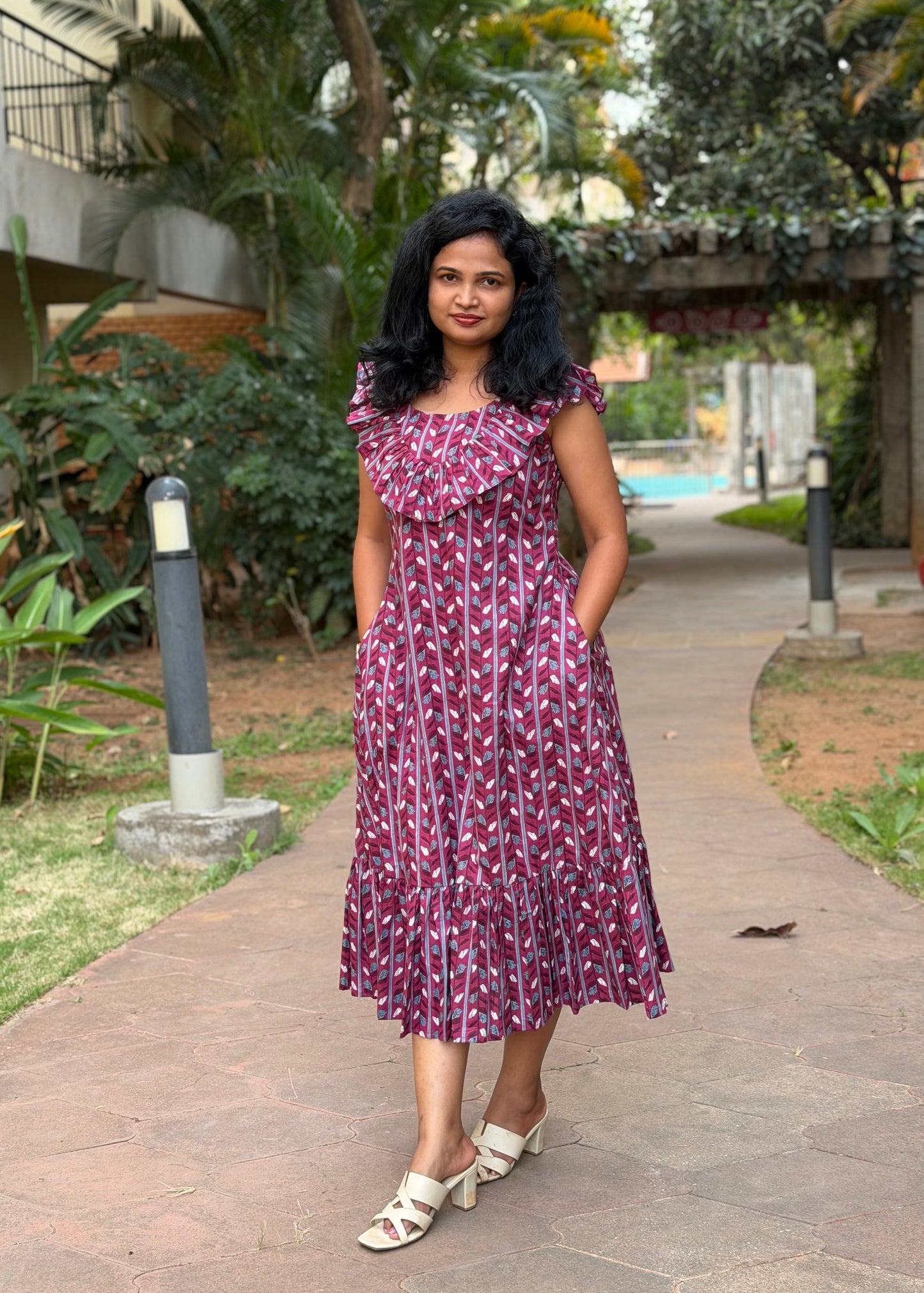 Vinea A line Cotton Midi Dress
