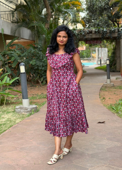 Vinea A line Cotton Midi Dress