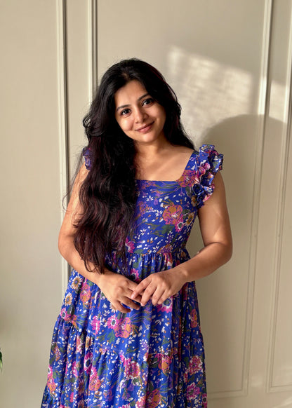 Neeli Blue Midi Dress