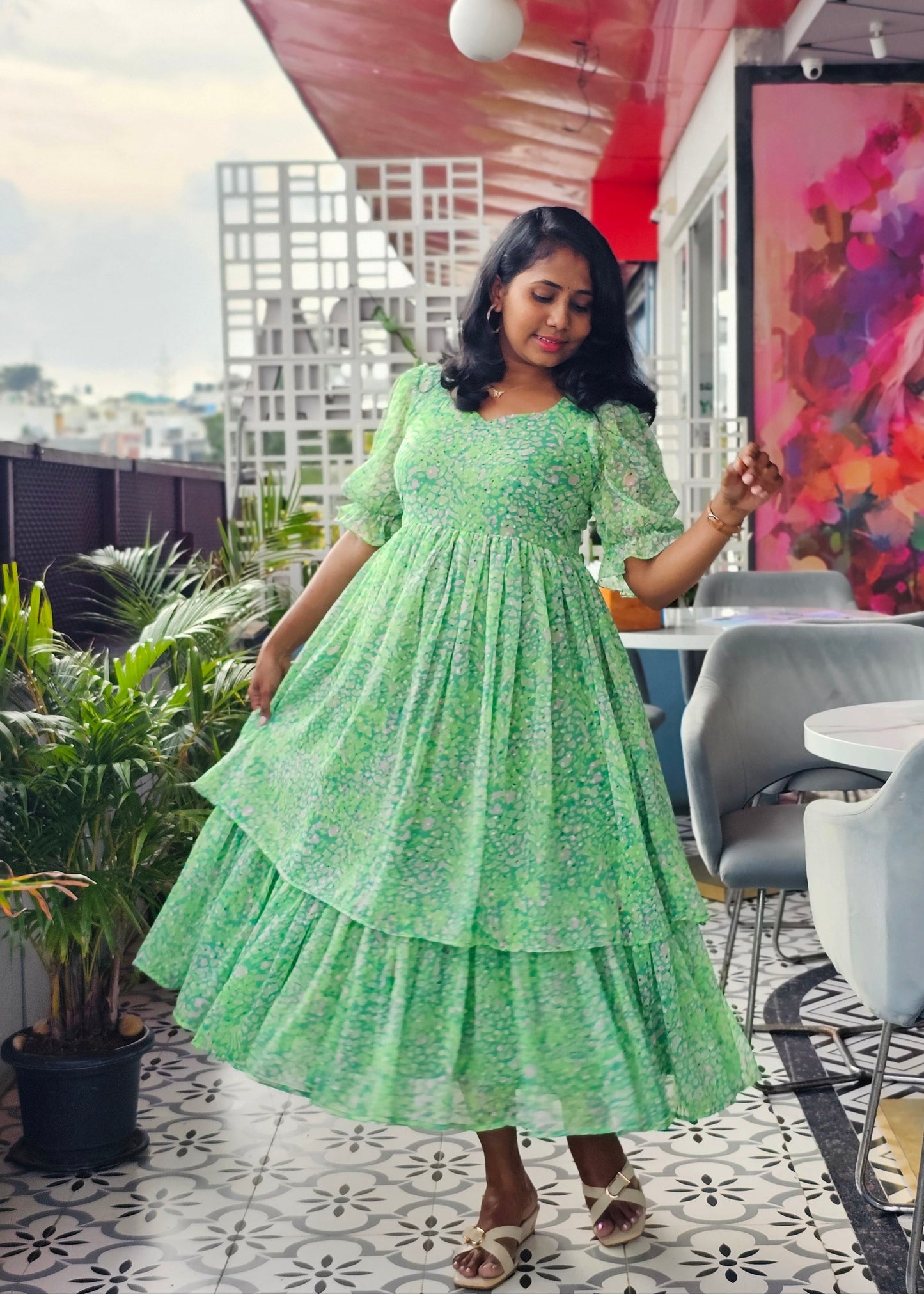 Grace Layered Midi Dress