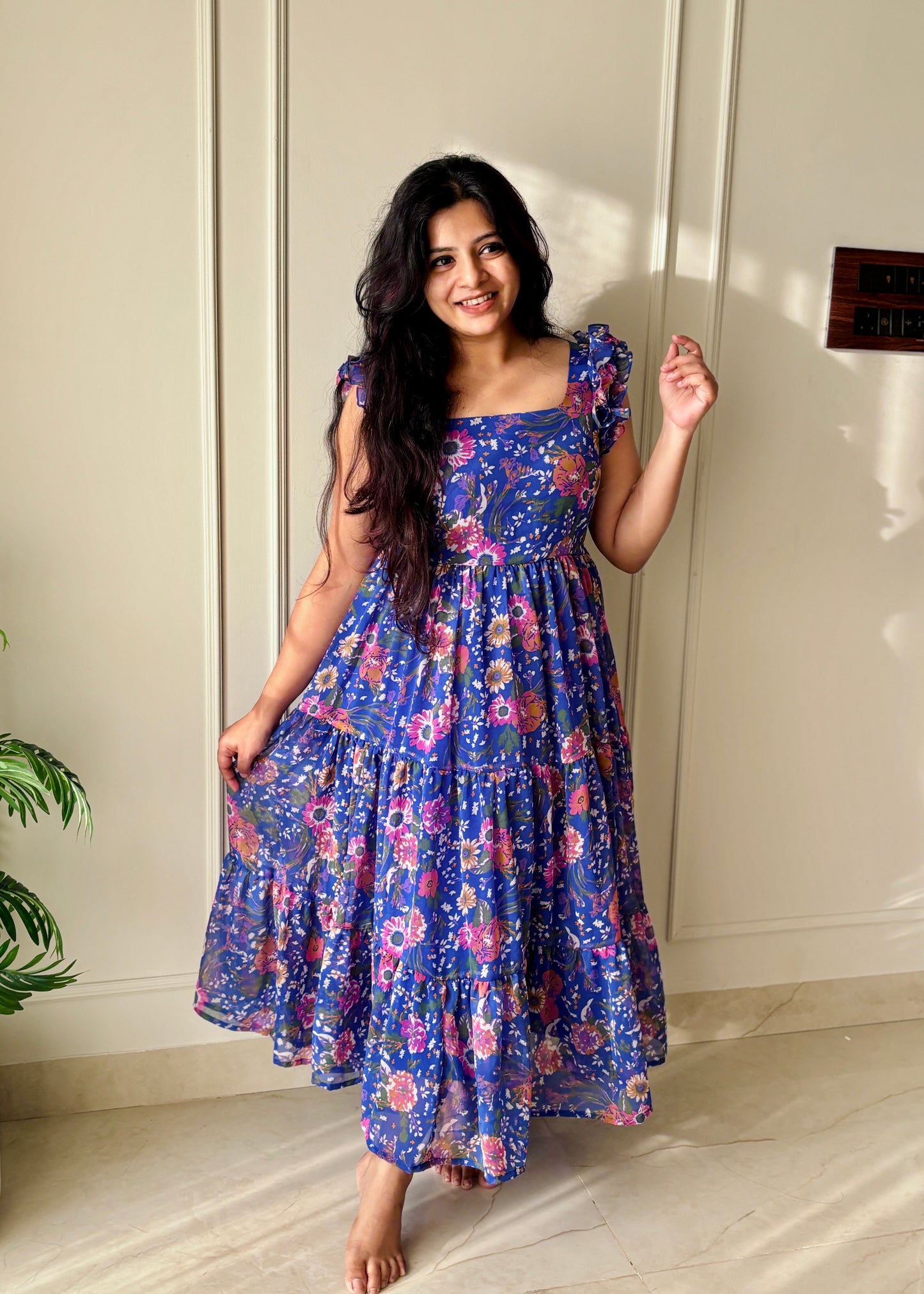 Neeli Blue Midi Dress