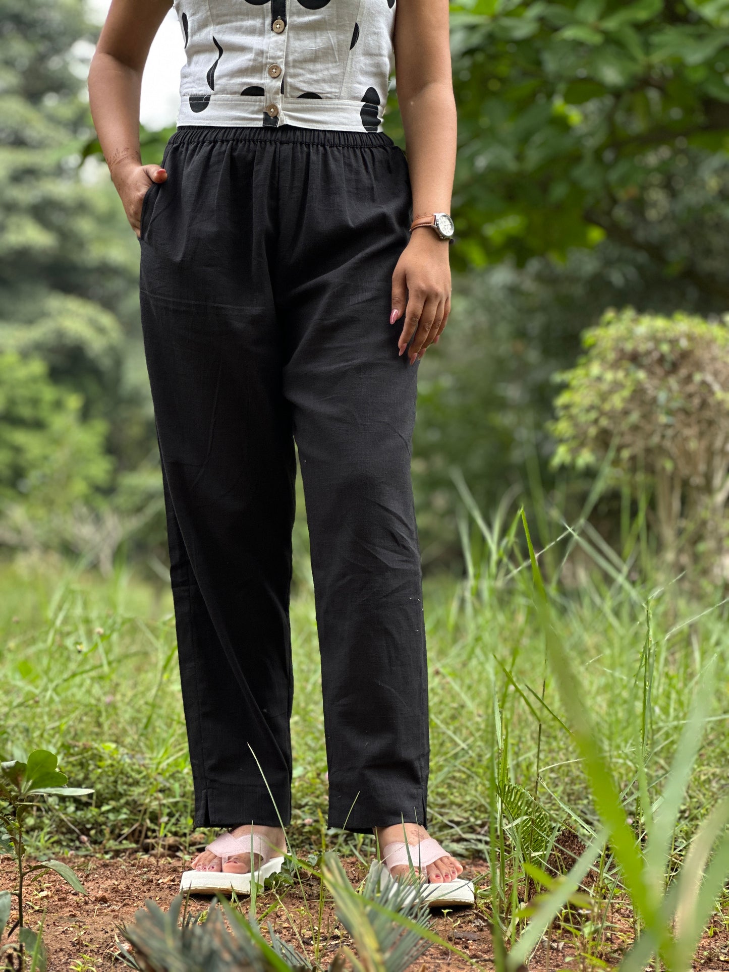 Cotton Pants- Black