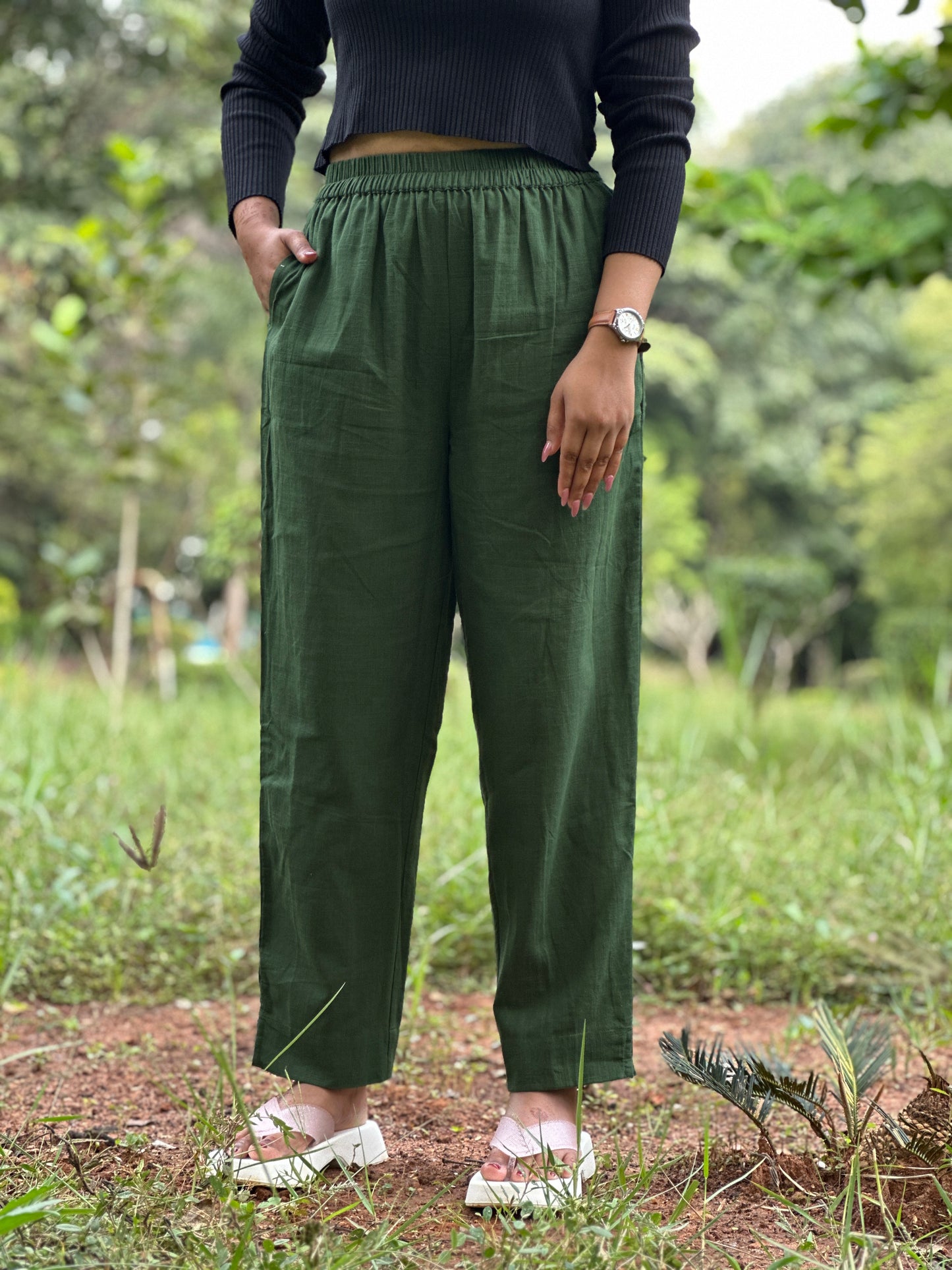 Cotton Pants- Green