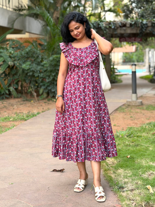 Vinea A line Cotton Midi Dress