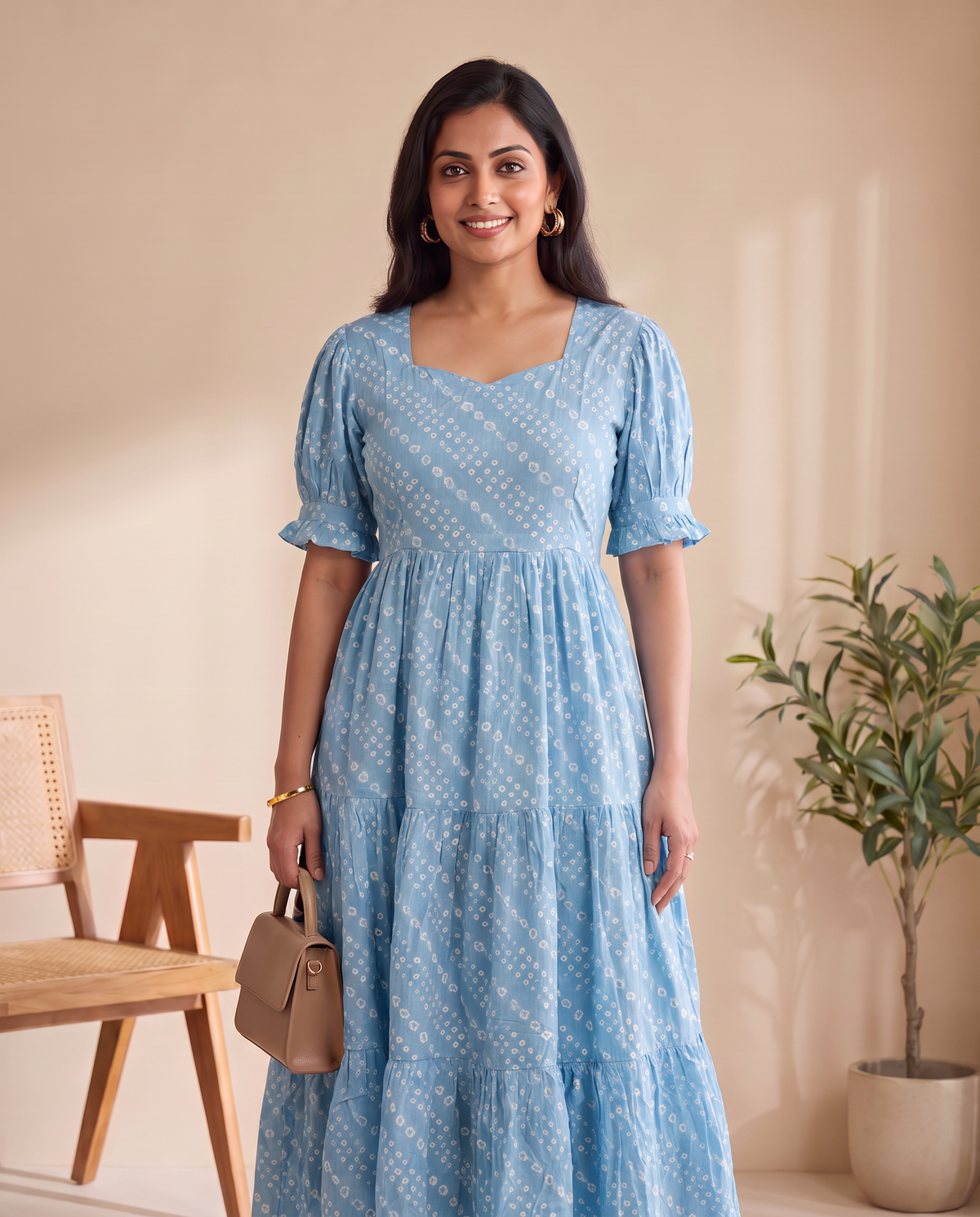 Misty Cotton Tiered Dress