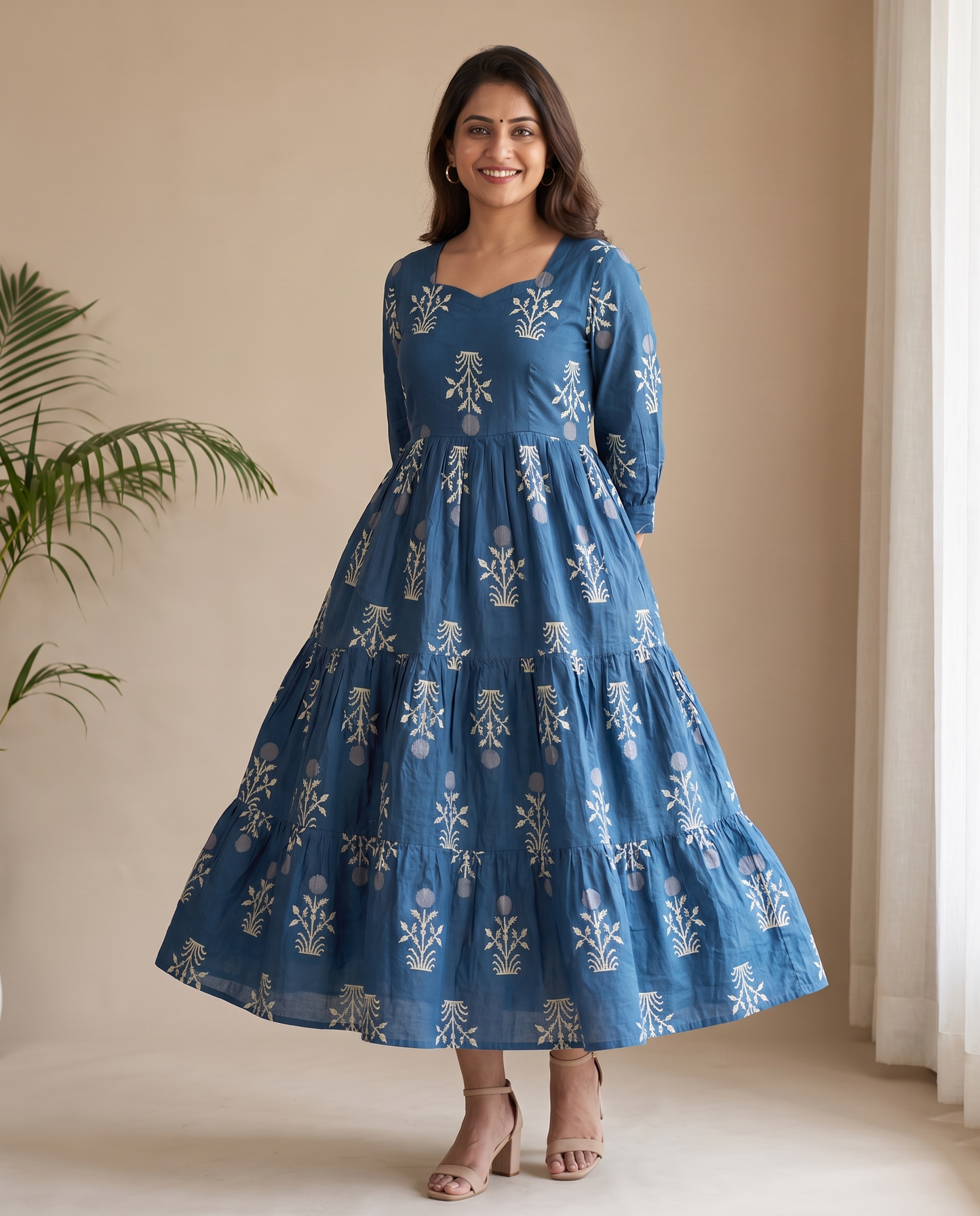 Nilaya Cotton Tiered Dress