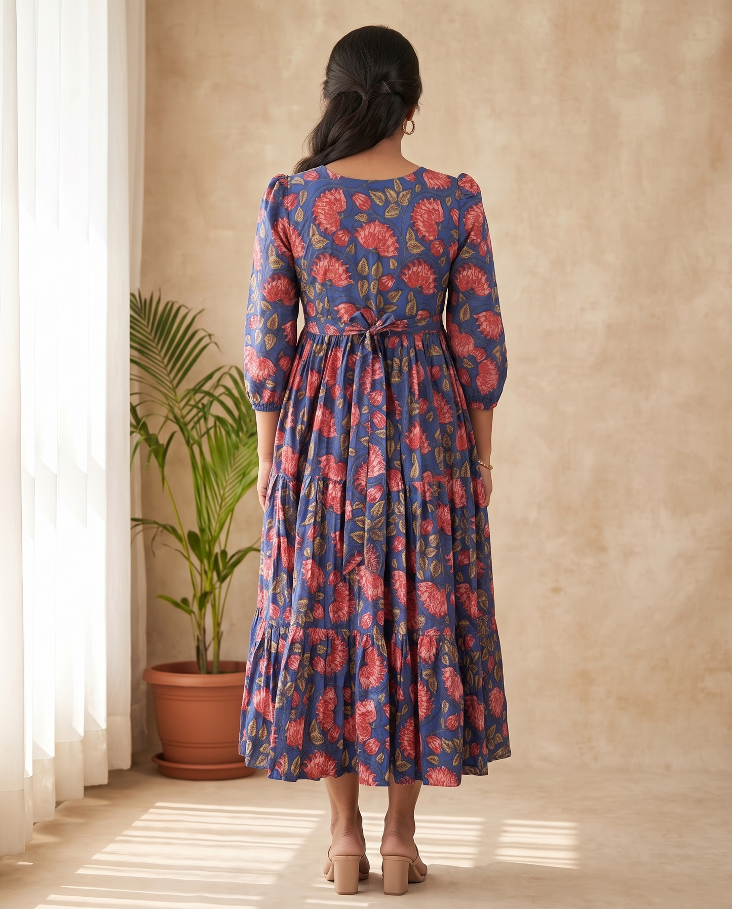Avira Cotton 3 tier dress