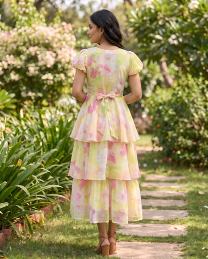 Sorbet Layered Chiffon Dress