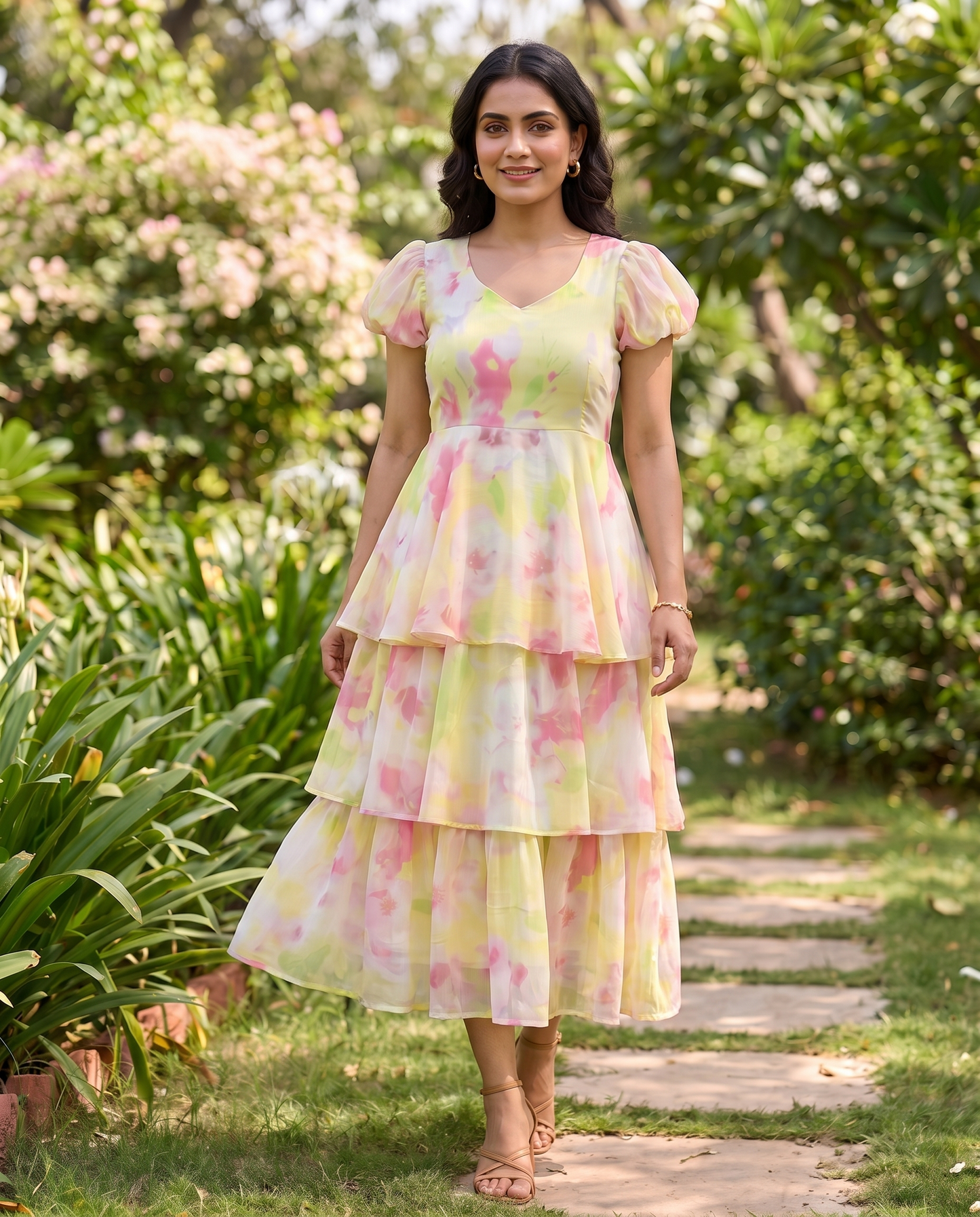 Sorbet Layered Chiffon Dress