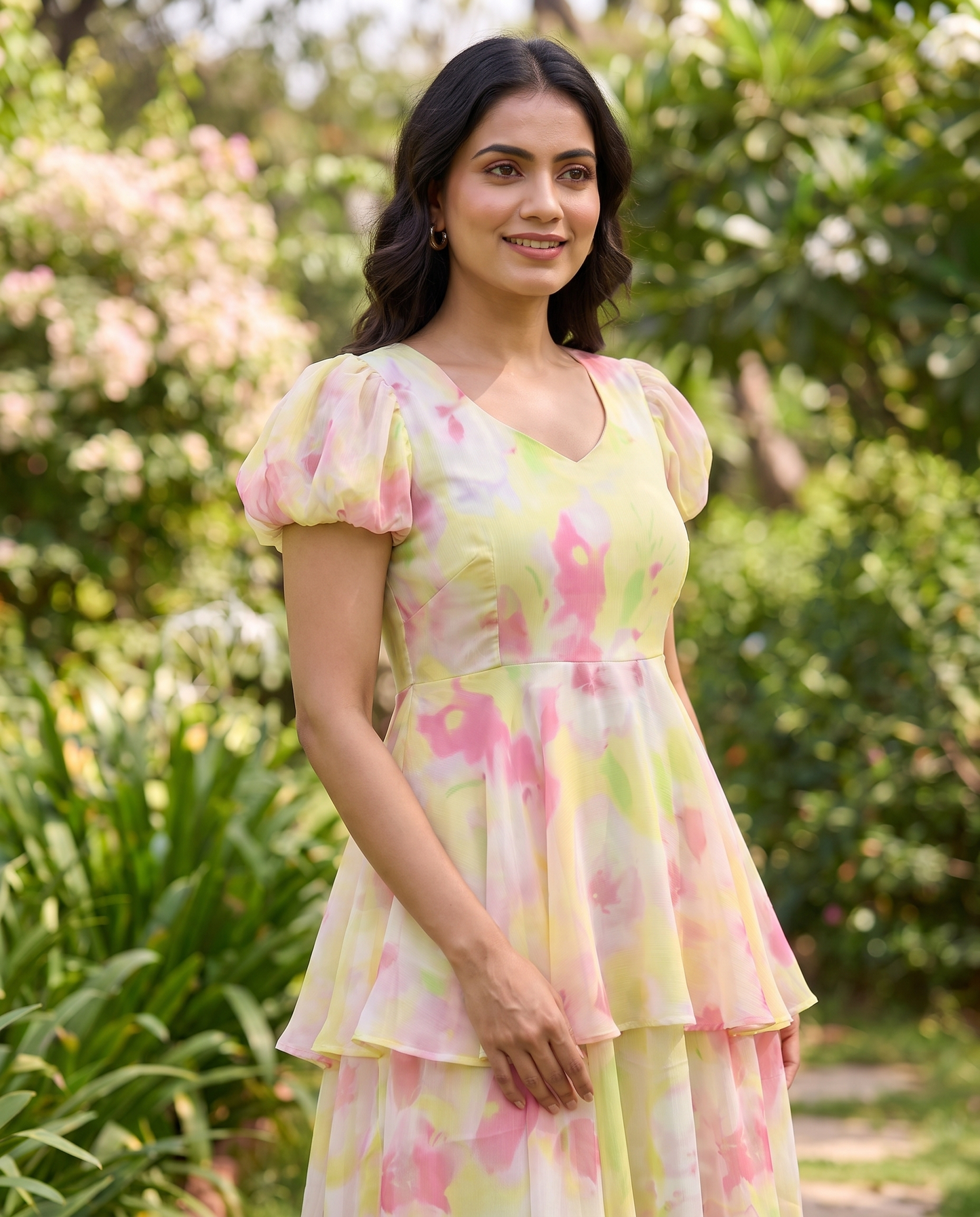 Sorbet Layered Chiffon Dress