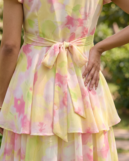 Sorbet Layered Chiffon Dress