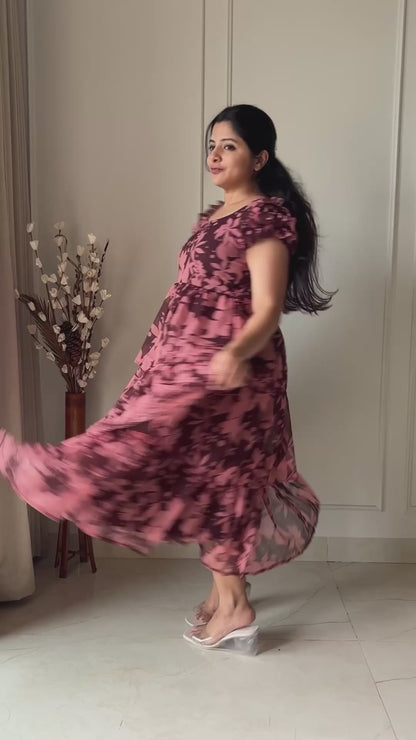 Cocoa Layer Midi Dress