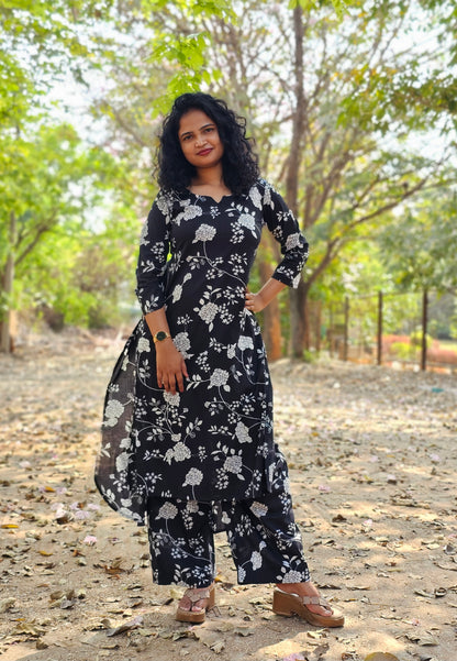 Moonlit Petals Co-Ord Kurta Set