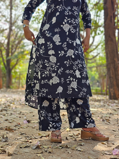 Moonlit Petals Co-Ord Kurta Set