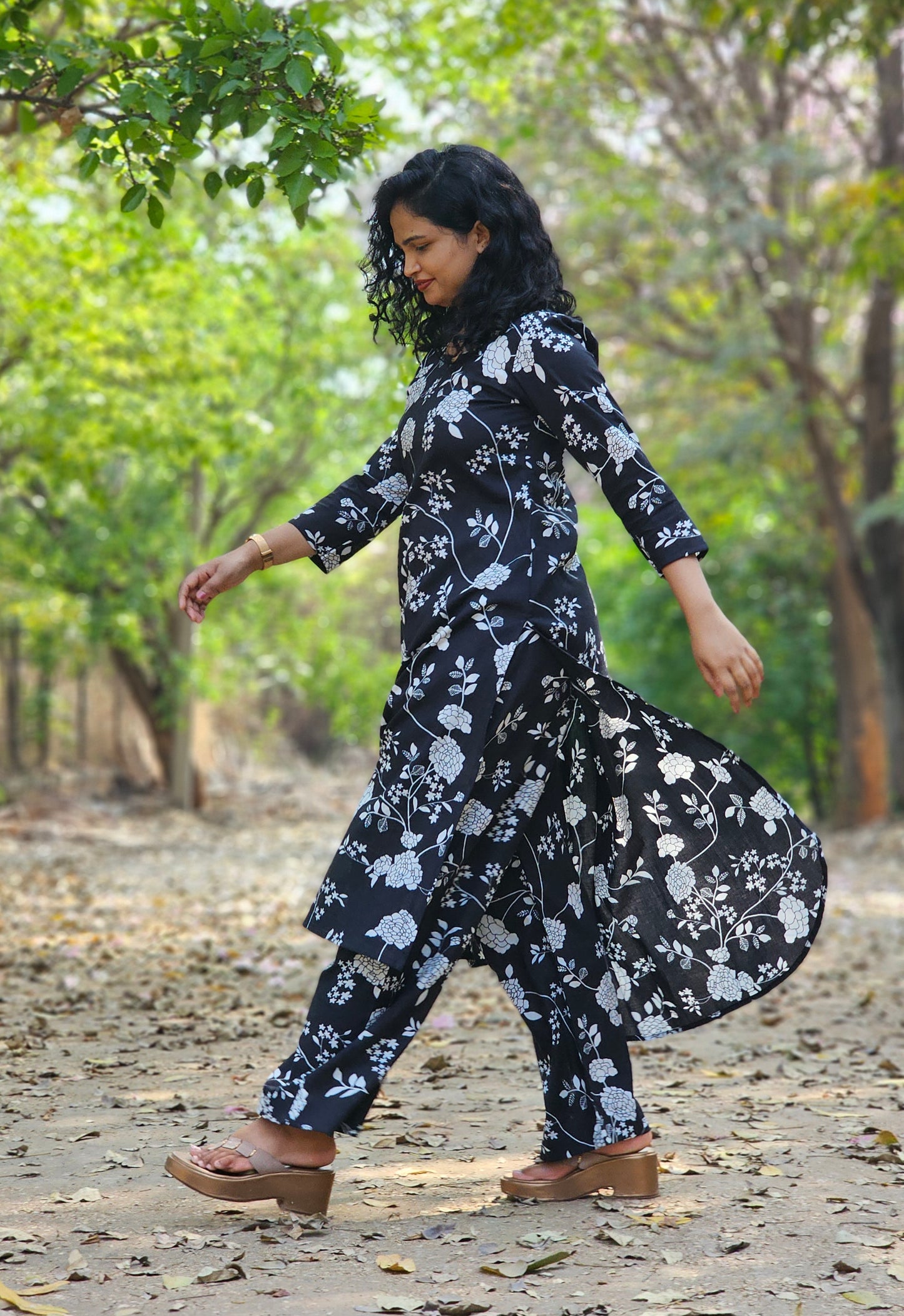 Moonlit Petals Co-Ord Kurta Set