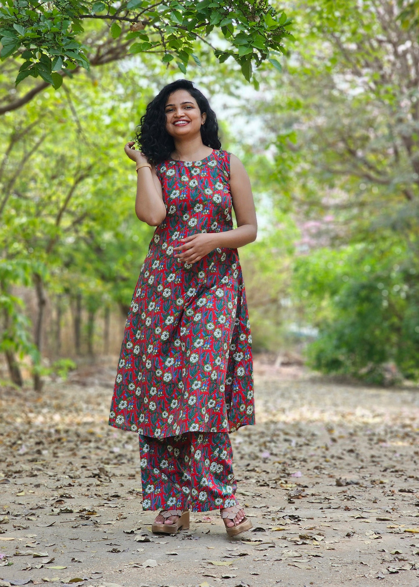 Ruby Vine Green Co-Ord Kurta Set