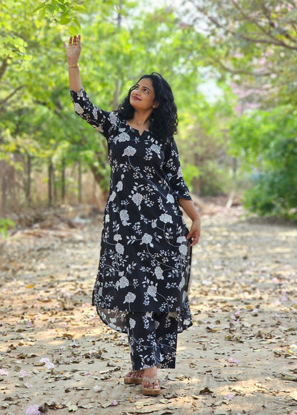 Moonlit Petals Co-Ord Kurta Set